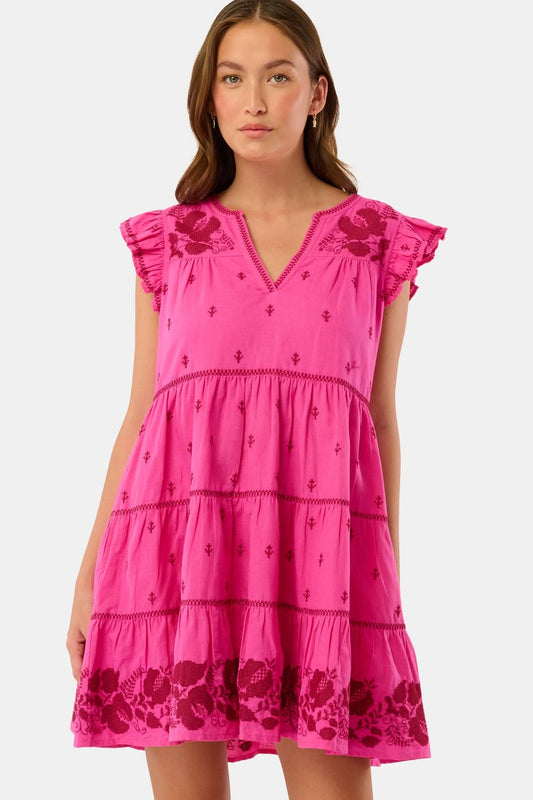 Roller Rabbit Berry Cross Stitch Vine Pippa Dress