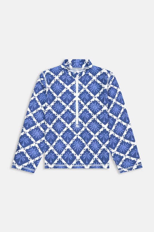 Roller Rabbit Navy Kids Sunny Days Rashguard