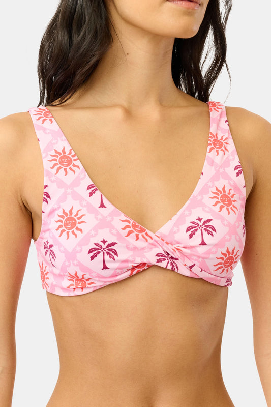 Roller Rabbit Pink Sunny Days Shelly Bikini Top