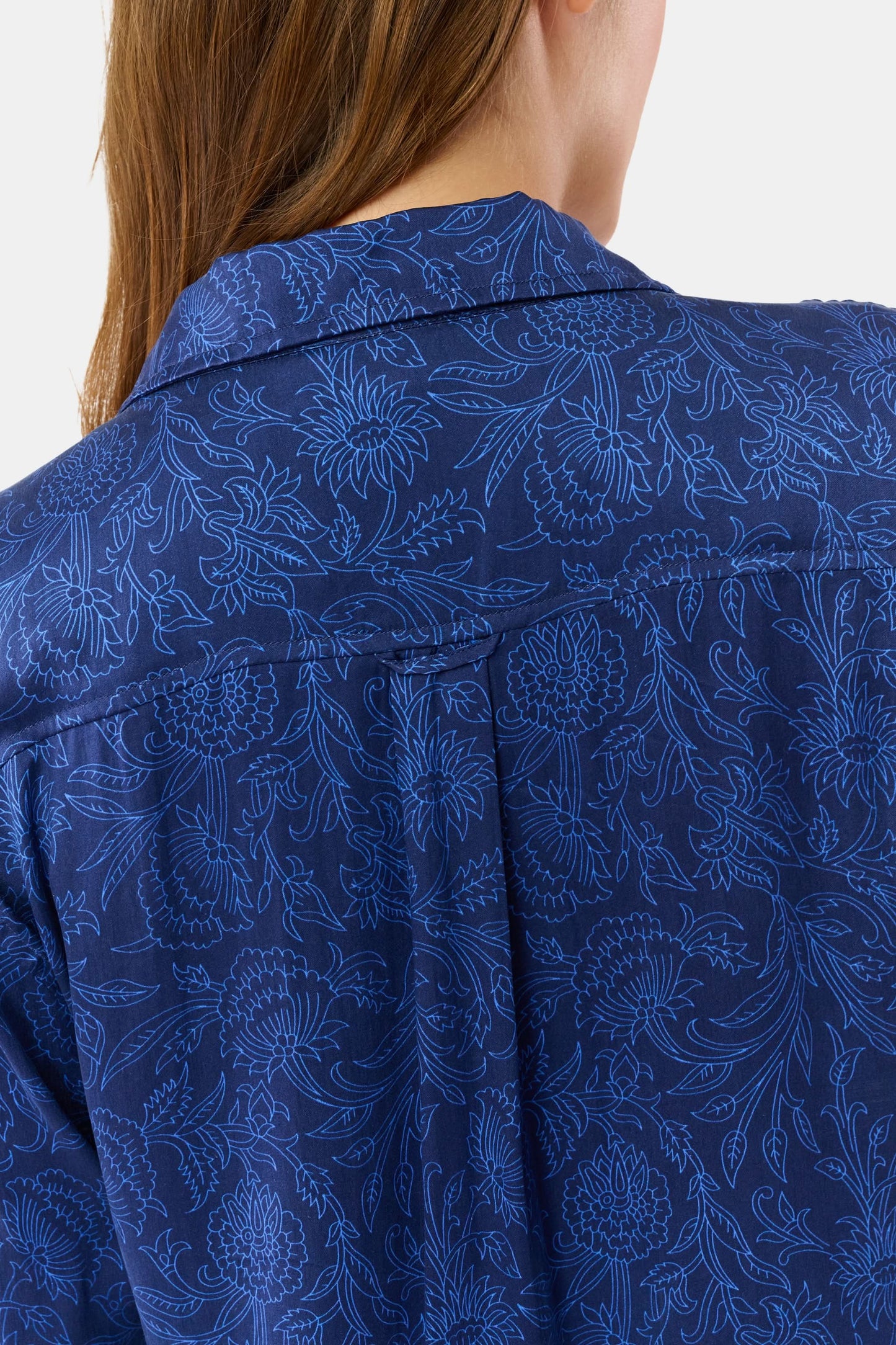 Roller Rabbit Navy Morris Floral Boyfriend Shirt