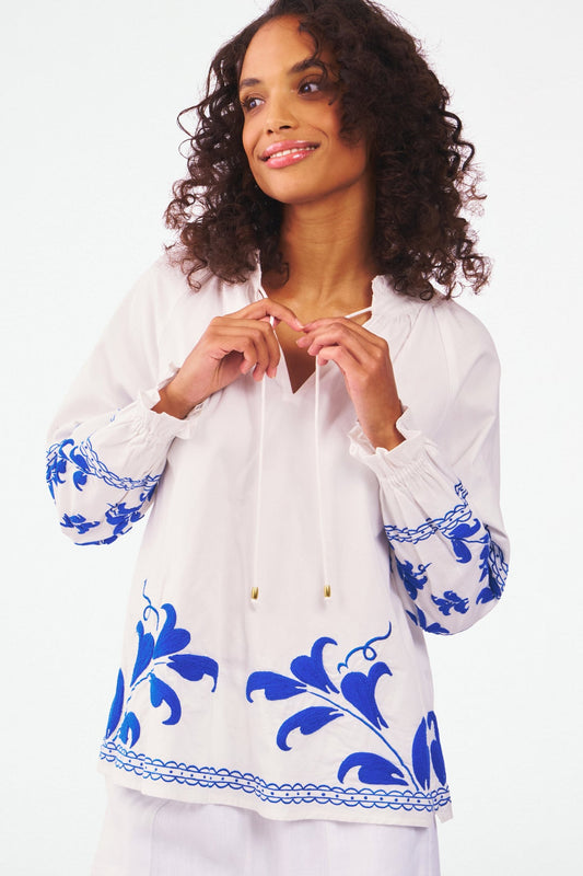 Freesia Embroidery Jay Top