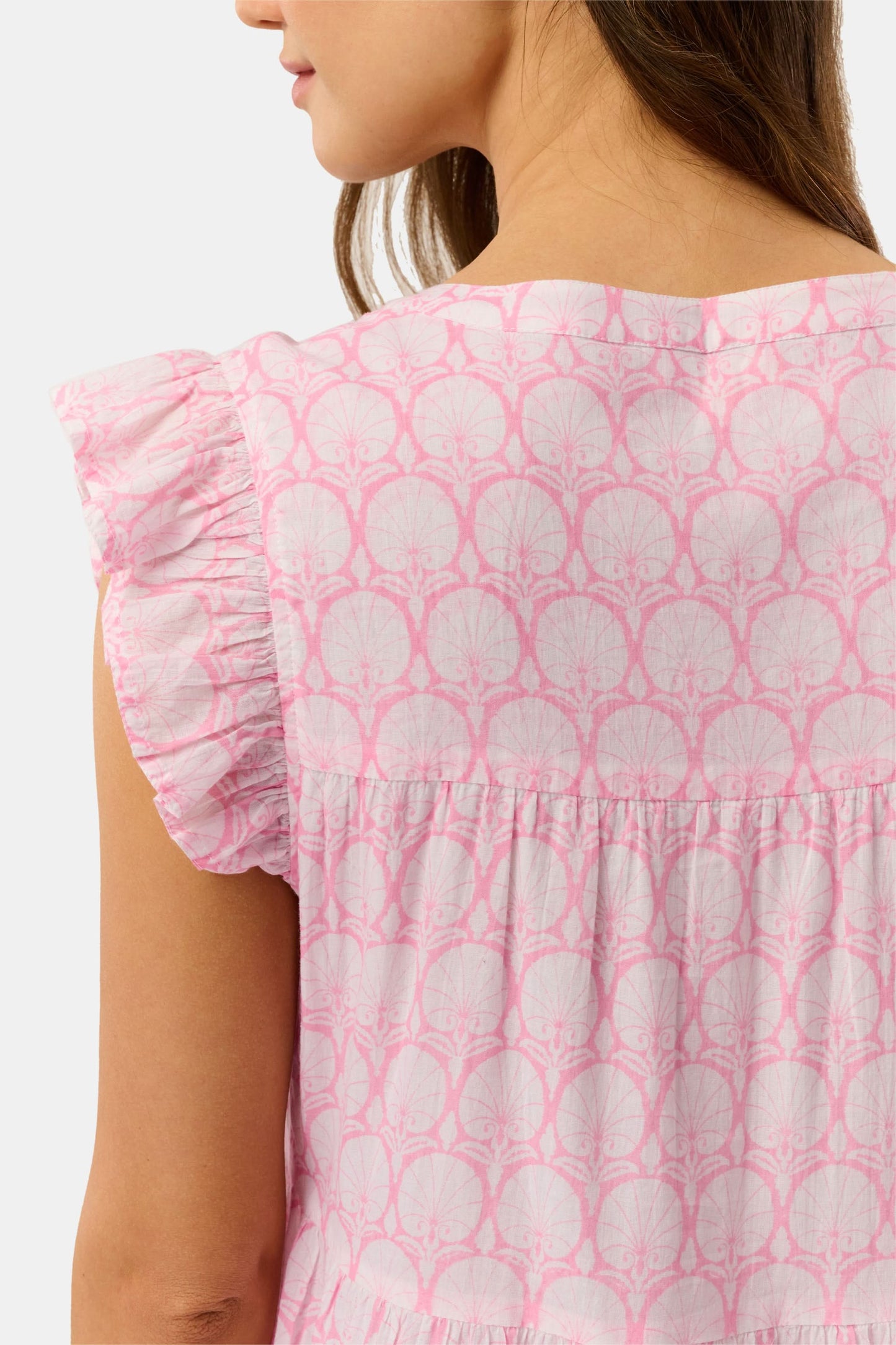Roller Rabbit Pink Fan Geo Pippa Dress