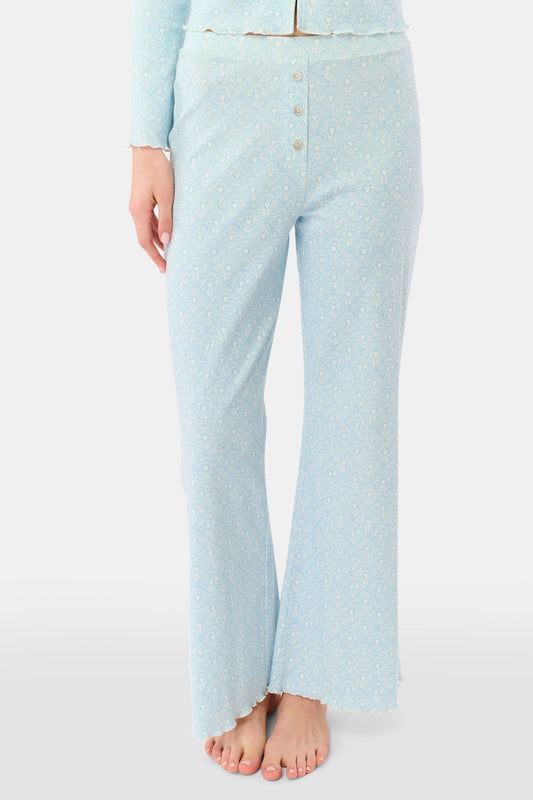 Roller Rabbit Light Blue Jemina Hearts Pointelle Michelle Pant