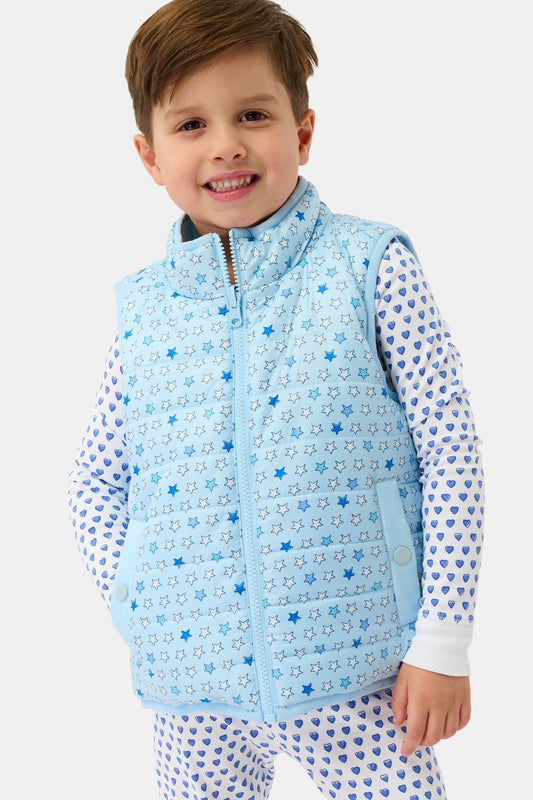 Roller Rabbit Blue Kids Pop Stars Kiana Puffer Vest