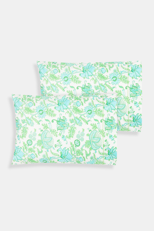 Roller Rabbit Mint Amanda Pillowcase Set