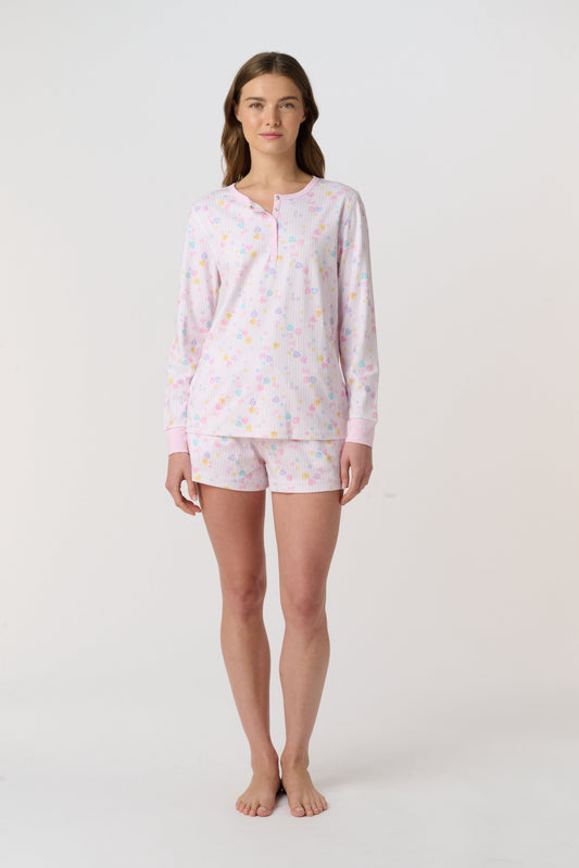 Candy Heart Stripe Hunter Pajamas