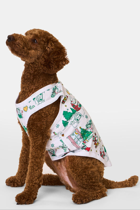 ROLLER RABBIT GREEN Snow Village Dog Pajamas