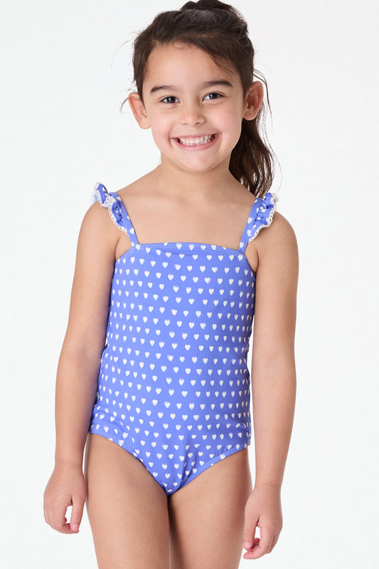 Roller Rabbit Little Kids Cobalt Hearts Ottie One Piece