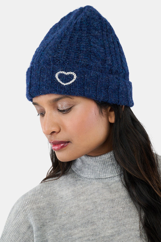 Hearts Embroidery Beanie