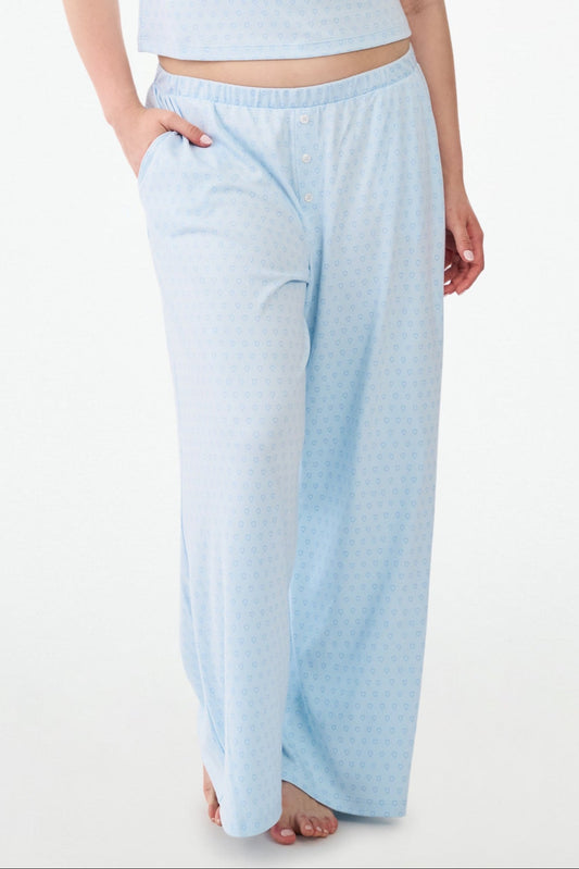 Roller Rabbit Hearts Tonal Boden Pant Blue