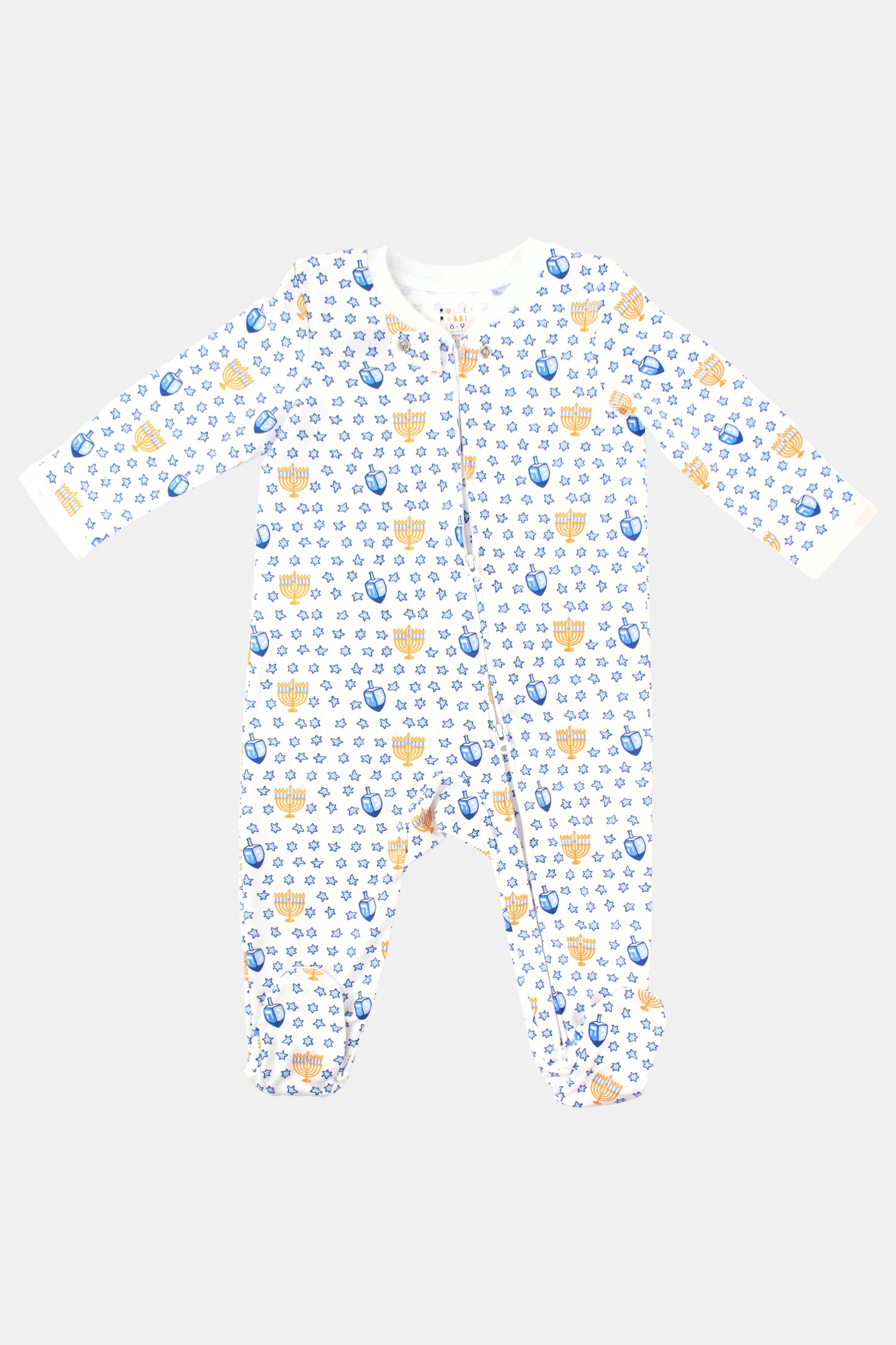Infant Festival Of Lights Zipper Footie
