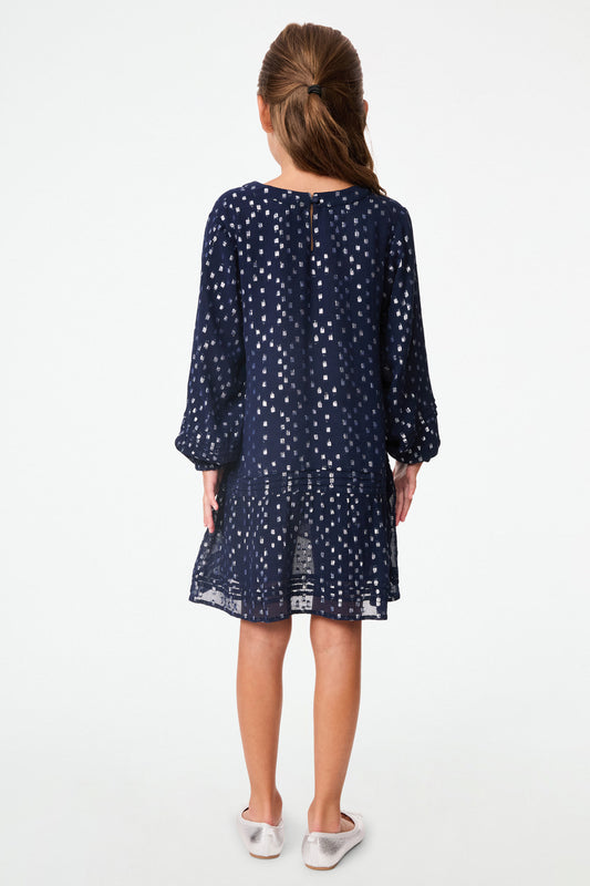Kids Lurex Dot Nyala Dress