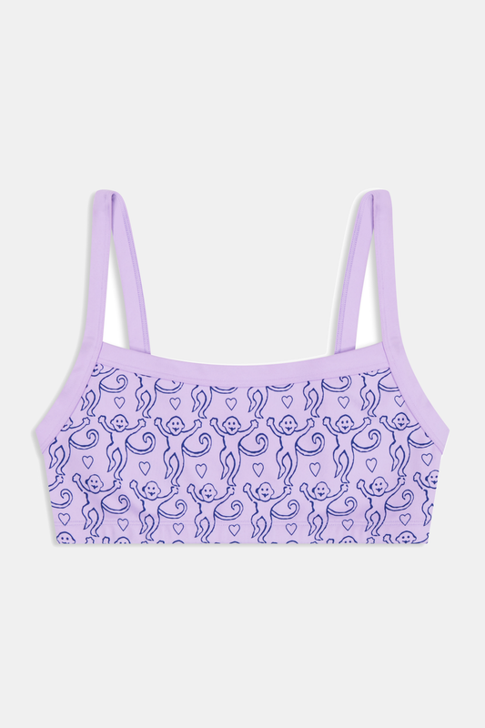 Roller Rabbit Lavender Monkey Keeley Sports Bra