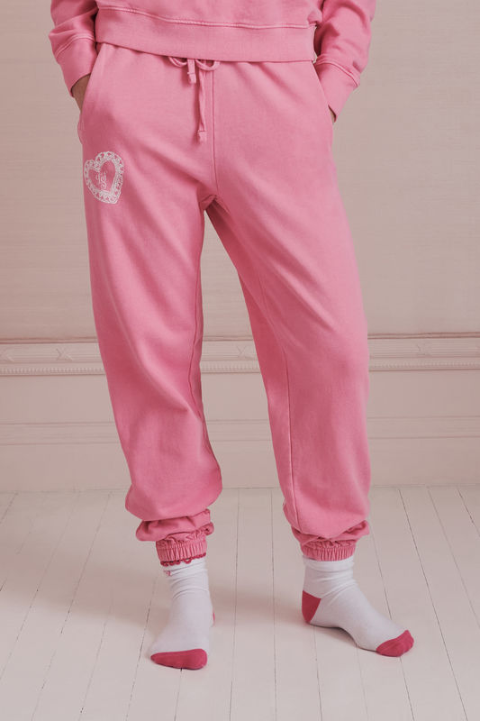 Roller Rabbit Blush Vintage Valentine Sweatpants