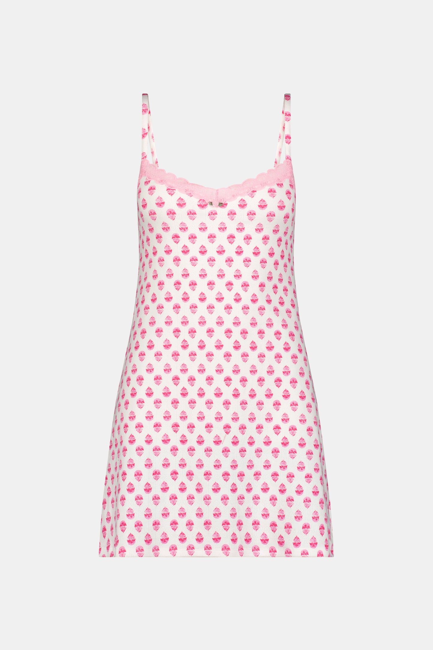 Ditsy Daisy Pointelle Pearl Slip Dress