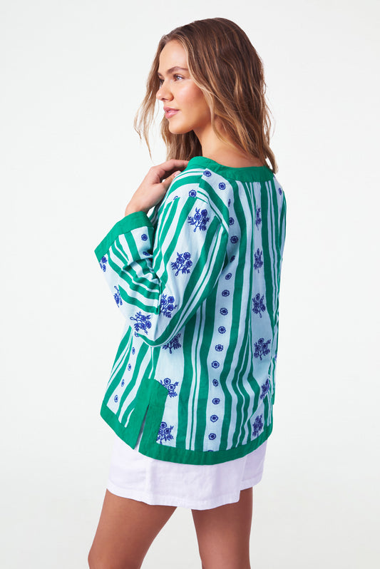 Rosebud Stripe Julia Top