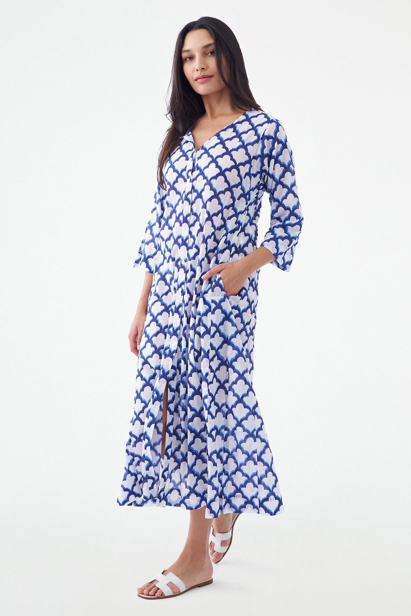 Roller Rabbit Jena Anu Long Kurta Blue