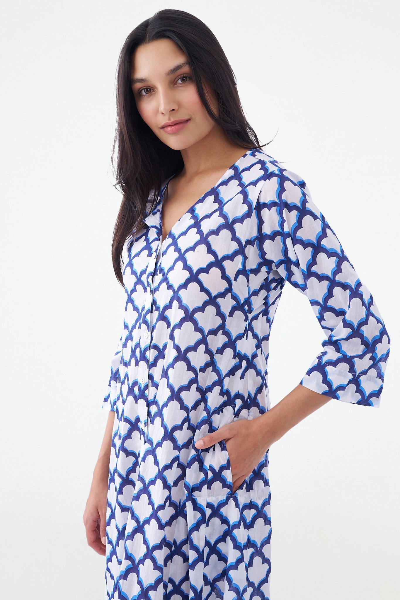 Roller Rabbit Jena Anu Long Kurta Blue