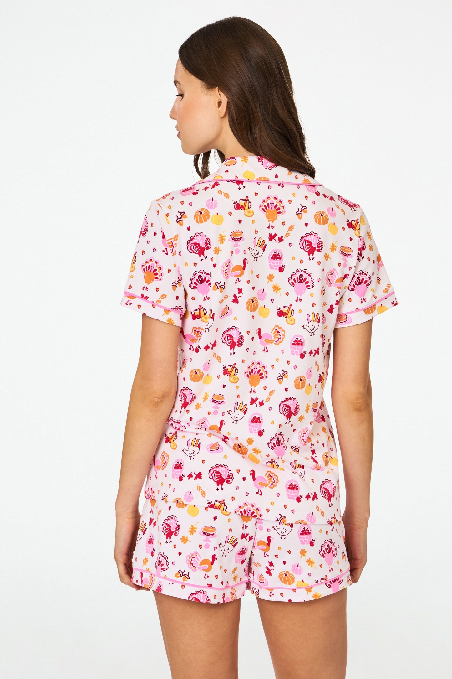 Roller Rabbit Orange Fall-A-Palooza Polo Pajamas