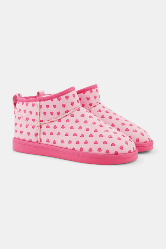 Hearts Fleece Boots