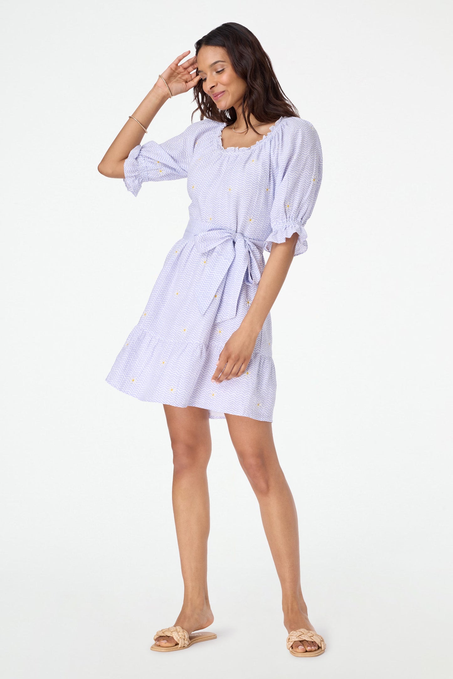 Roller Rabbit Ditsy Daisy Embroidered Miller Dress