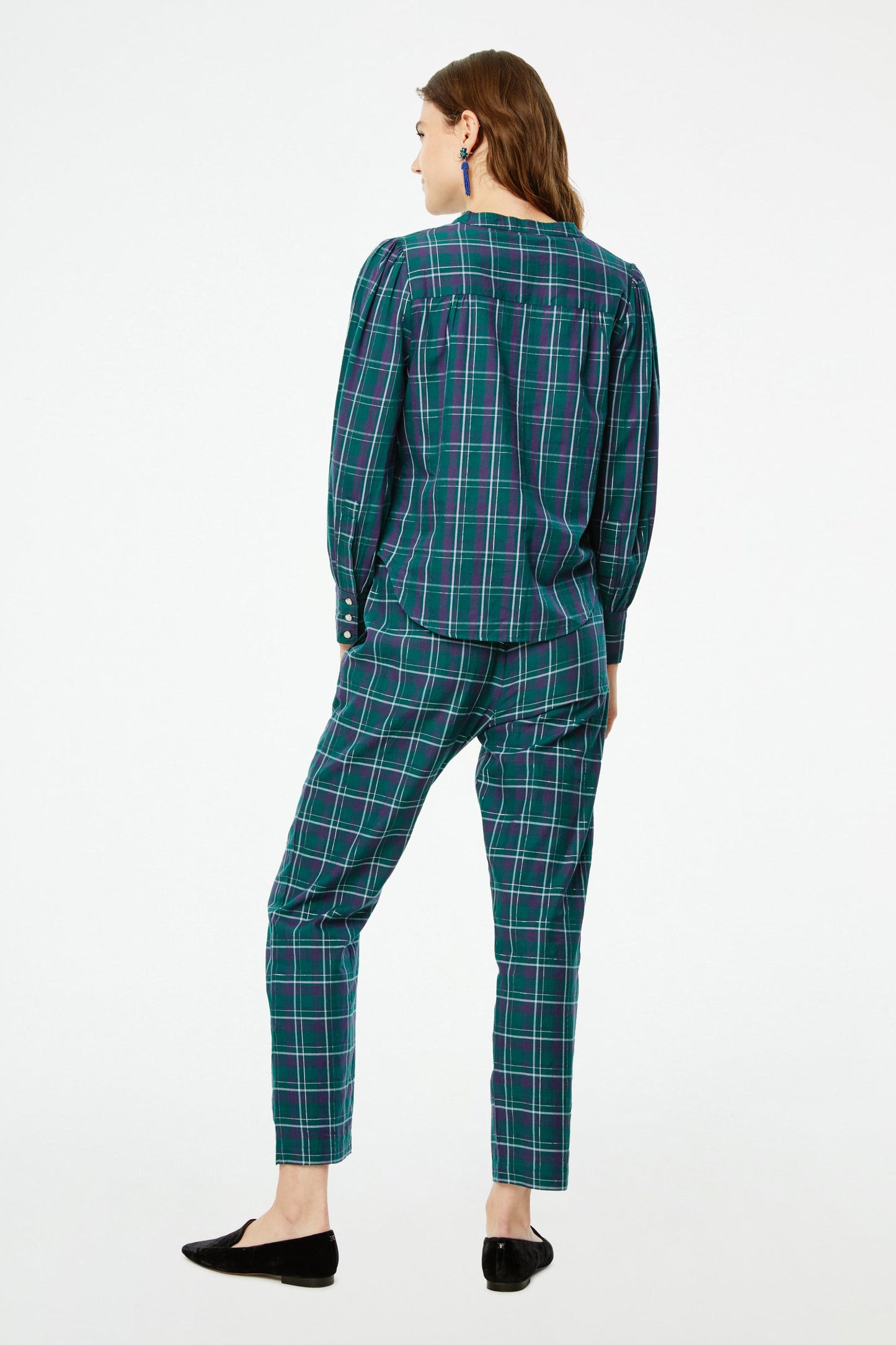 Roller Rabbit Inverness Plaid Glenda Top