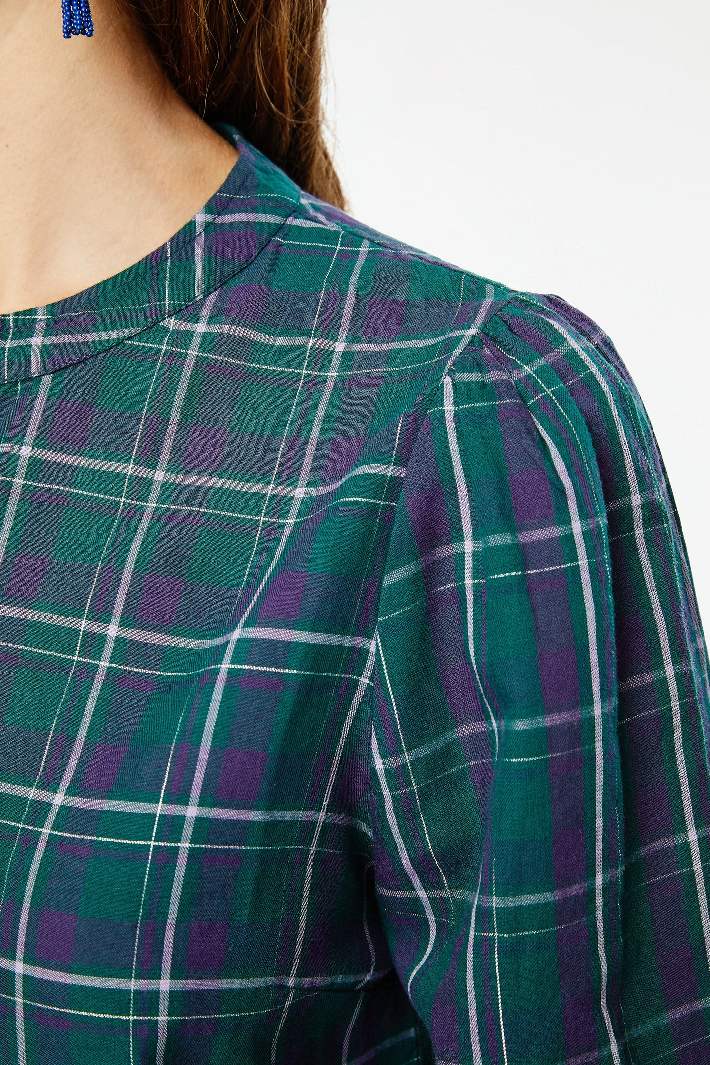 Roller Rabbit Inverness Plaid Glenda Top