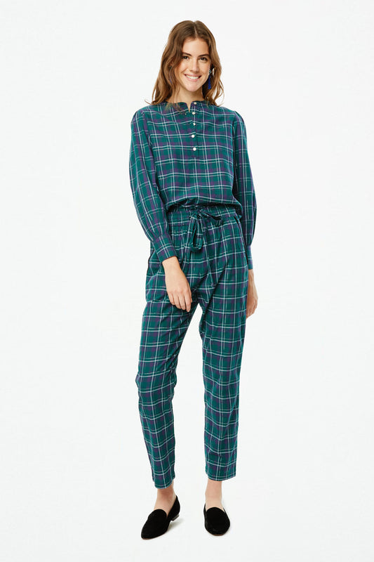 Roller Rabbit Inverness Plaid Glenda Top