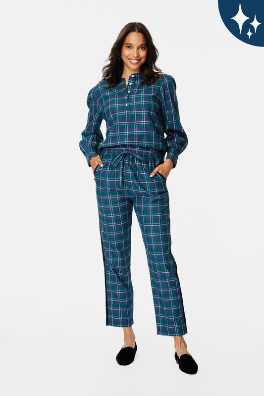 Roller Rabbit Inverness Plaid Sage Pant