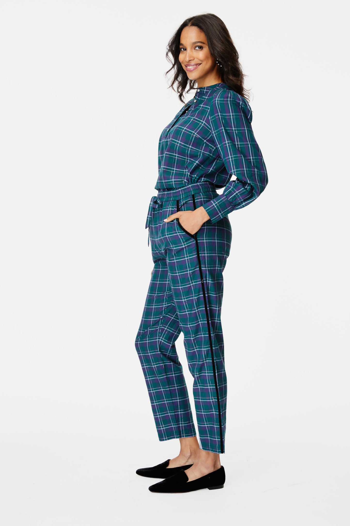 Roller Rabbit Inverness Plaid Sage Pant