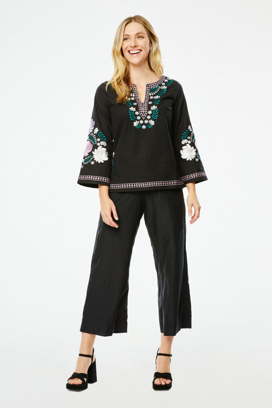 Roller Rabbit Lucena Embroidered Julia Top