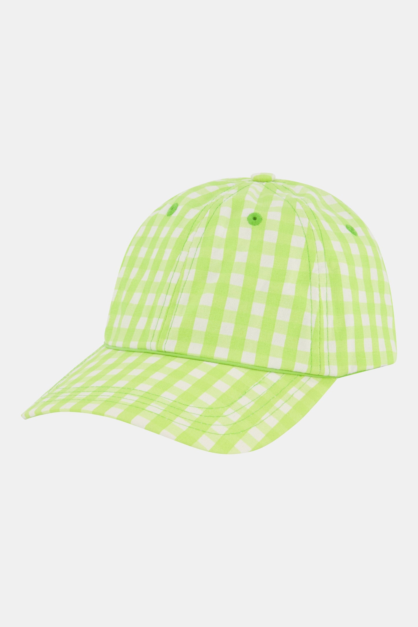 Roller Rabbit Lime Remi Gingham Baseball Cap