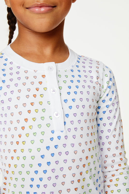 Roller Rabbit Rainbow Kids Disco Hearts Pajamas