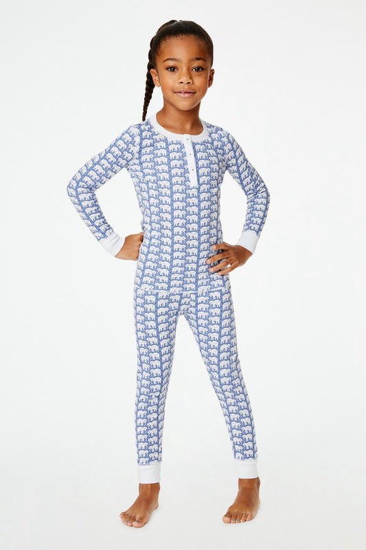 Roller Rabbit Blue Kids Hathi Pajamas