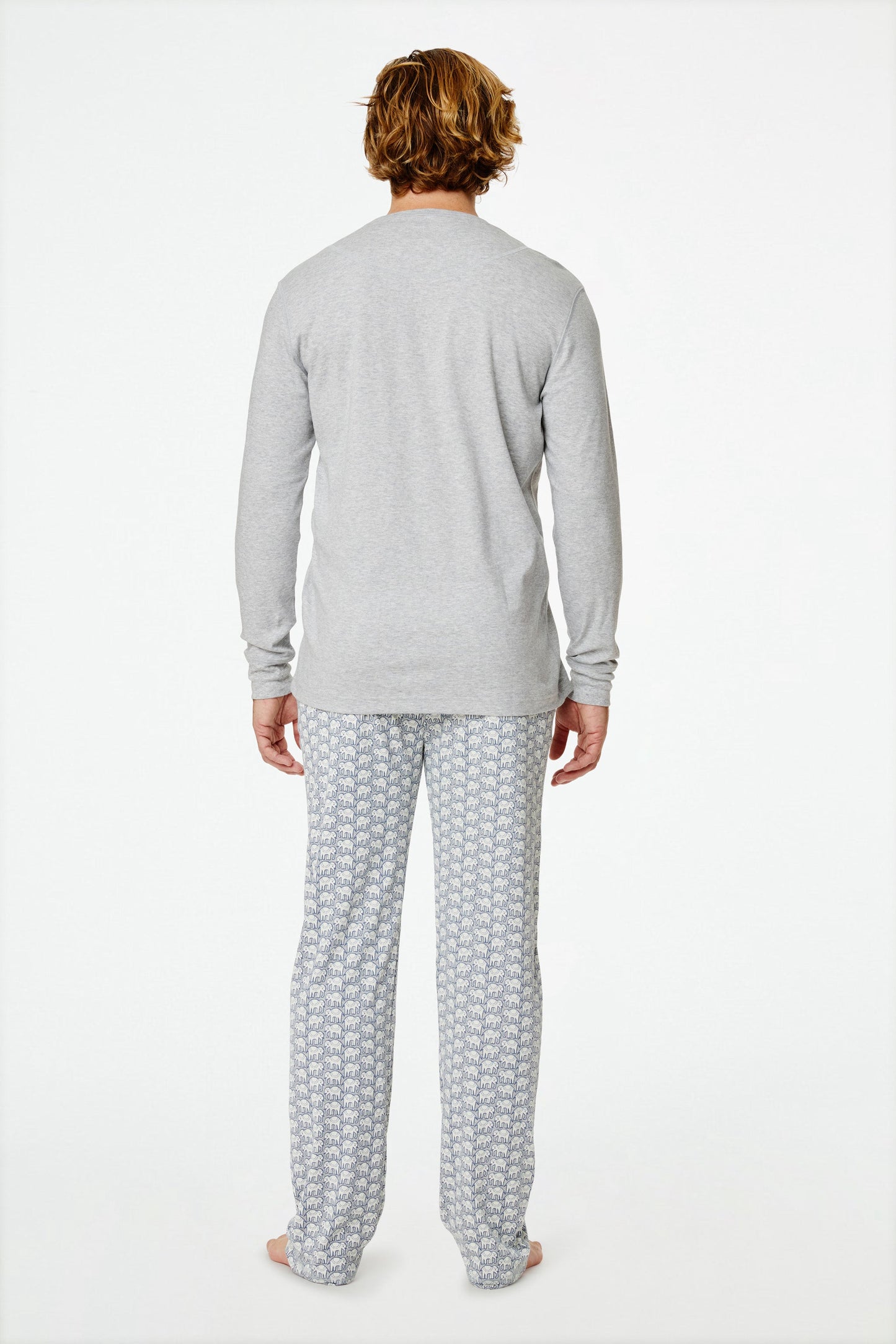 Roller Rabbit Heather Grey Mens Hathi Spencer Pajamas