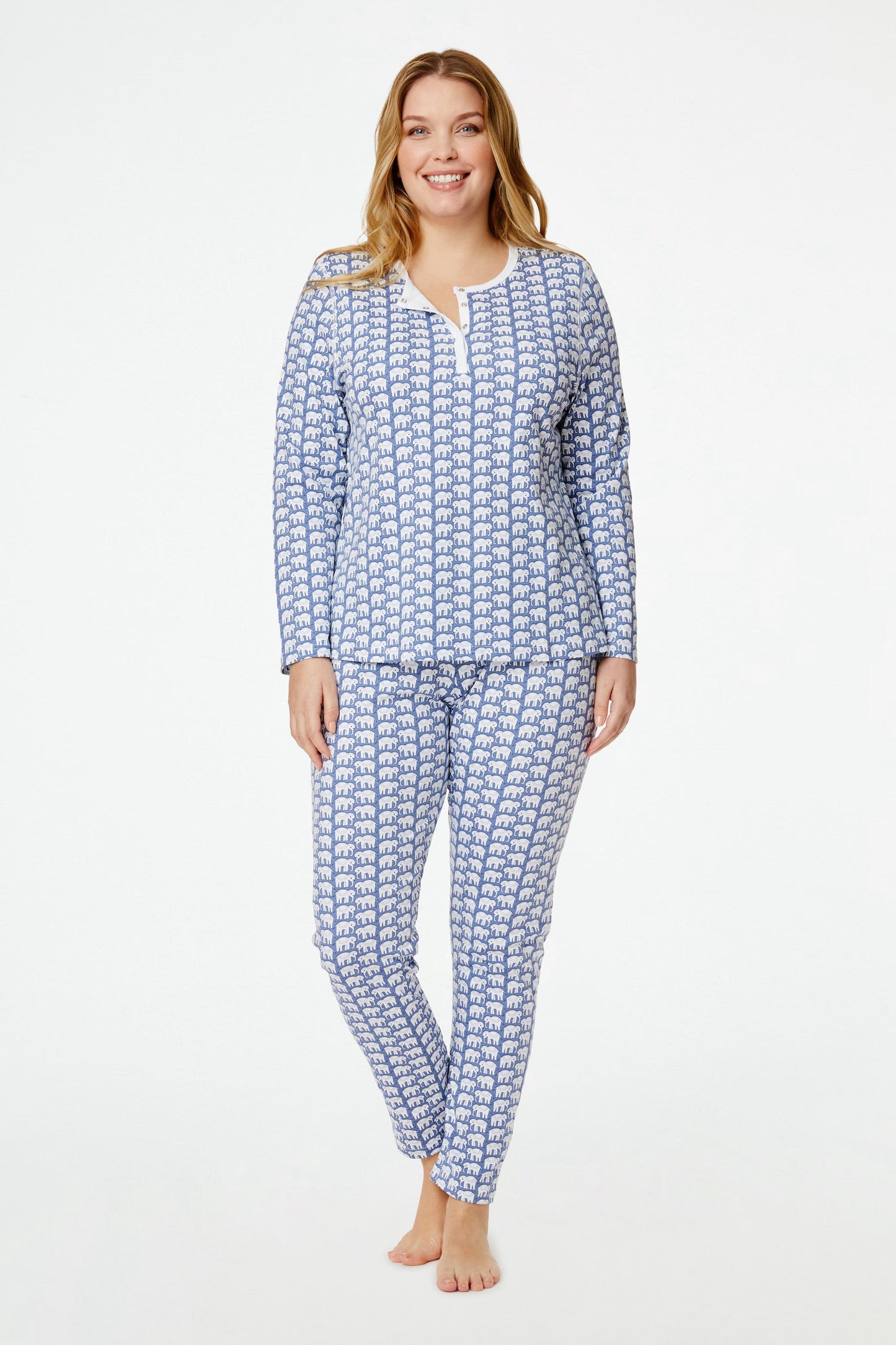 Roller Rabbit Blue Hathi Pajamas