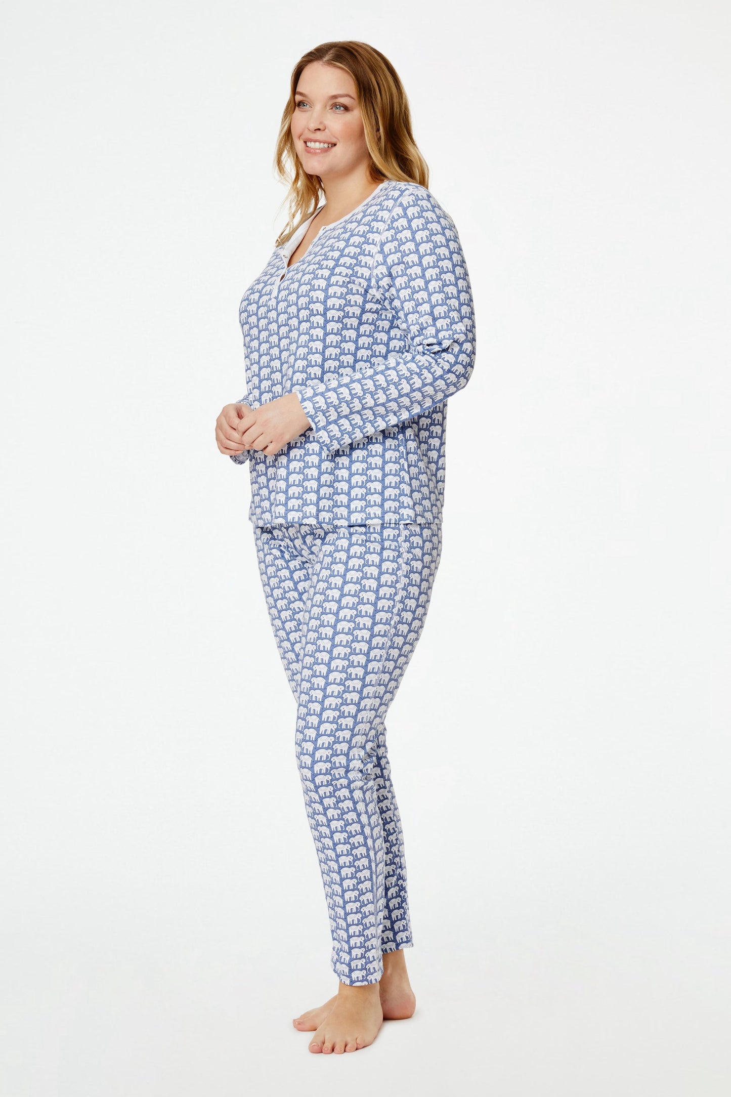 Roller Rabbit Blue Hathi Pajamas