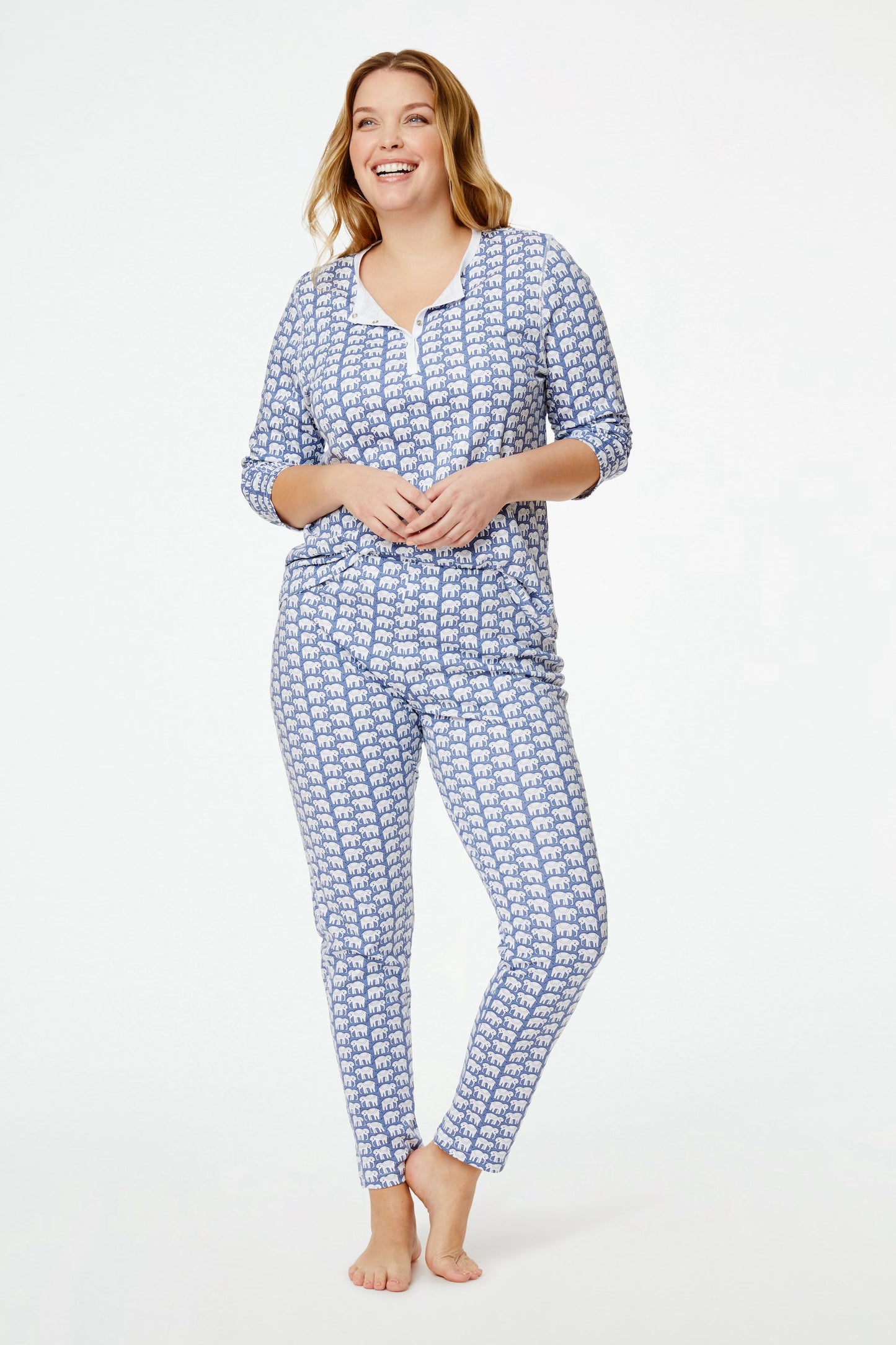 Roller Rabbit Blue Hathi Pajamas