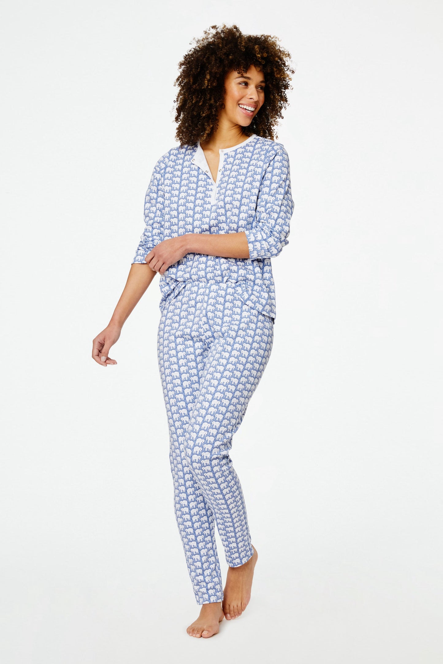Roller Rabbit Blue Hathi Pajamas