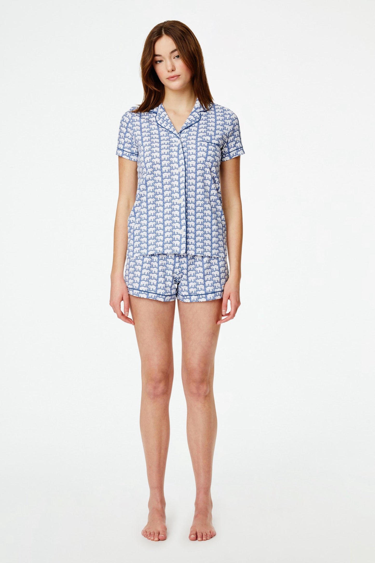 Roller Rabbit Blue Hathi Polo Pajamas