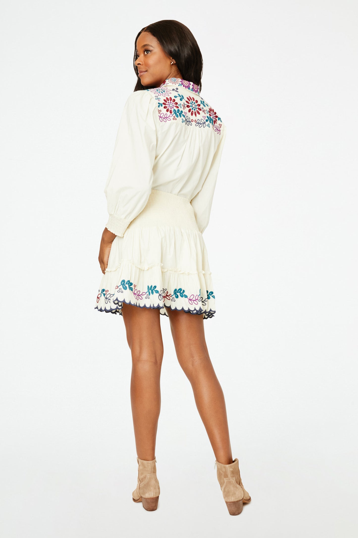 Veda Embroidered Riki Skirt