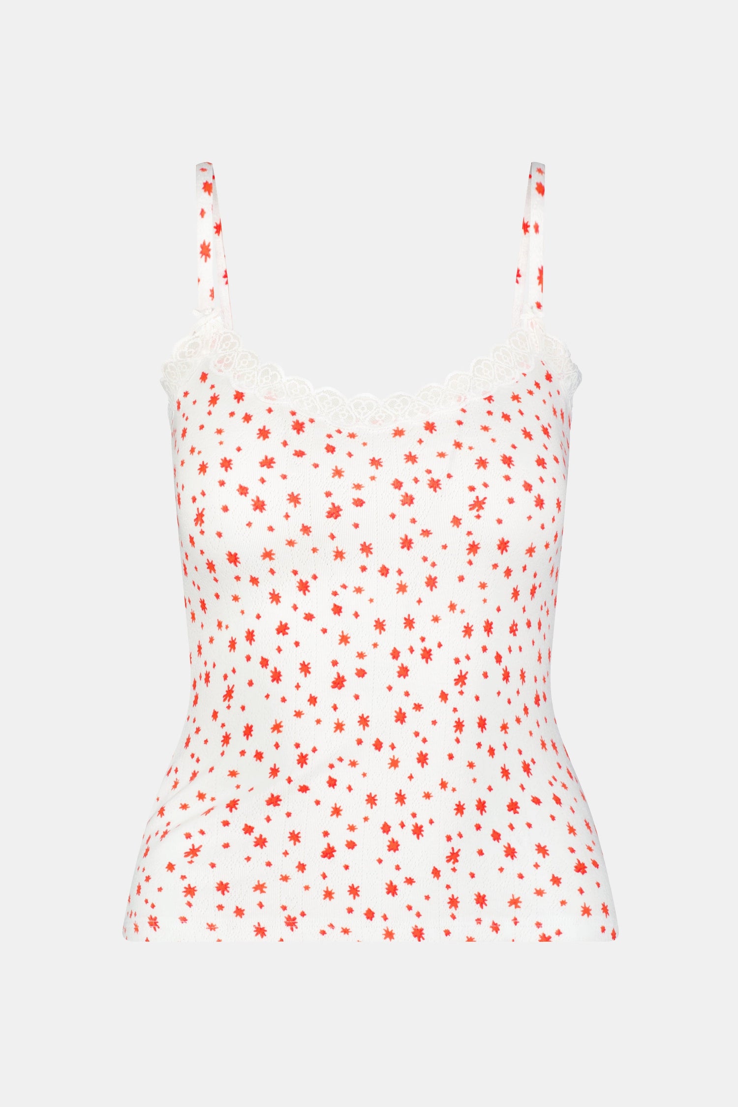 Roller Rabbit Orange Étoiles Pointelle Carmine Cami