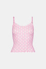 Roller Rabbit Pink Gingham Hearts Mulberry Cami