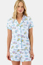 Roller Rabbit Pink April Showers Polo Pajamas