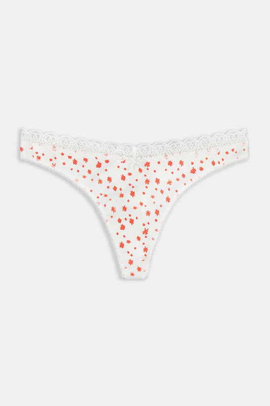 Roller Rabbit Orange Étoiles Pointelle Banks Thong