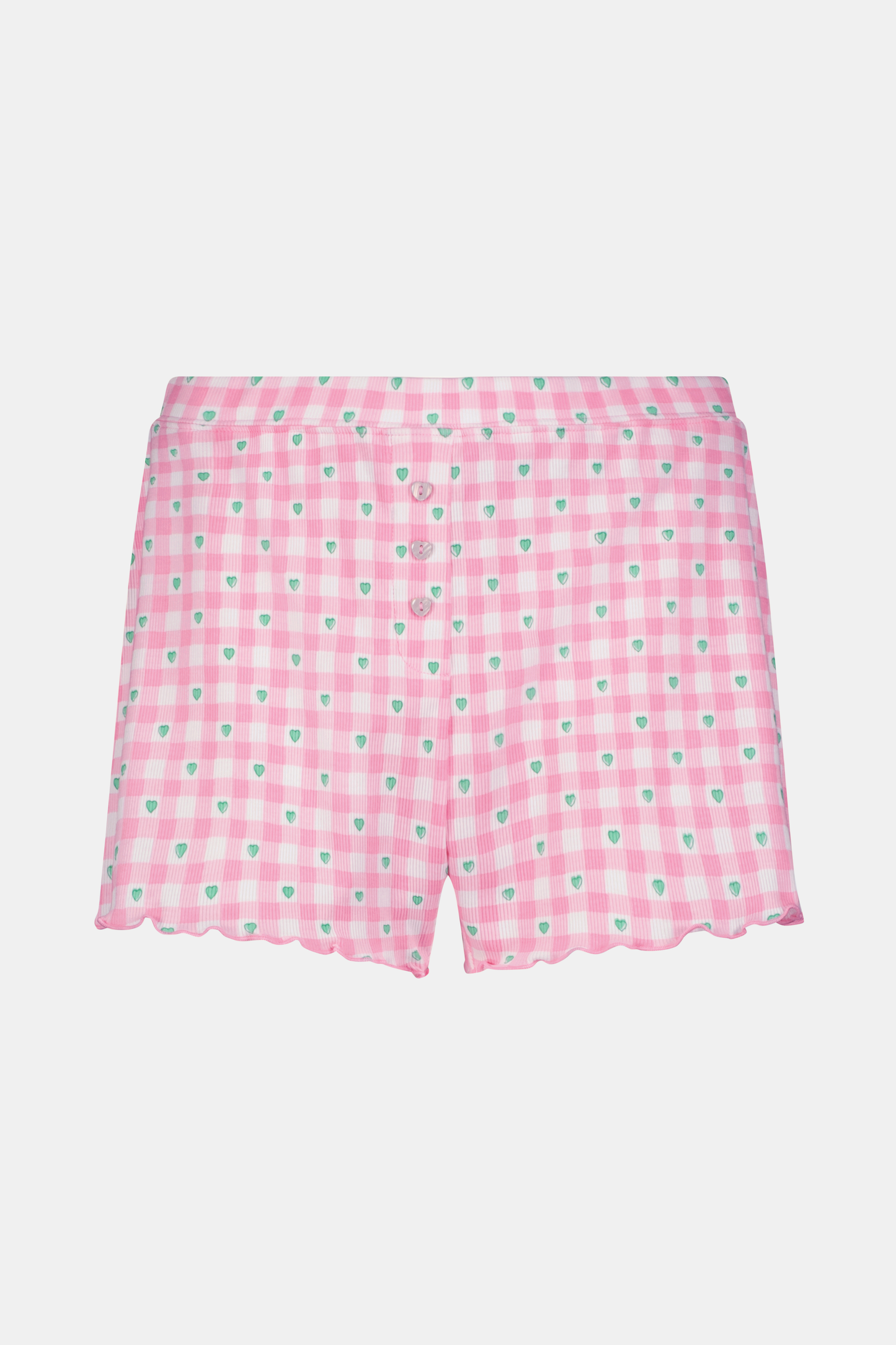 Roller Rabbit Pink Gingham Hearts Sullivan Shortie