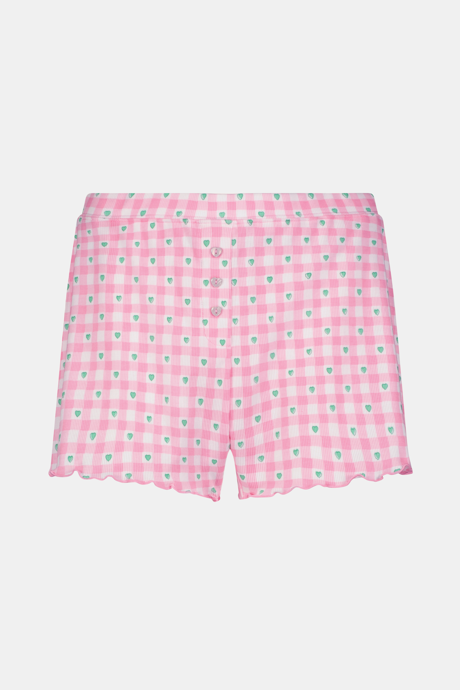 Roller Rabbit Pink Gingham Hearts Sullivan Shortie