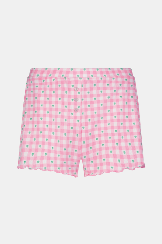 Roller Rabbit Pink Gingham Hearts Sullivan Shortie