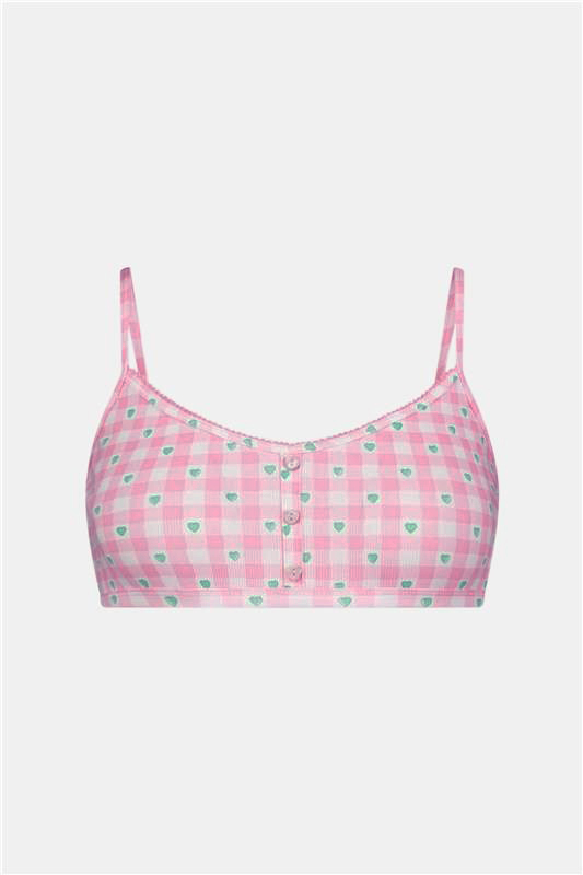Roller Rabbit Pink Gingham Hearts Chrystie Bralette
