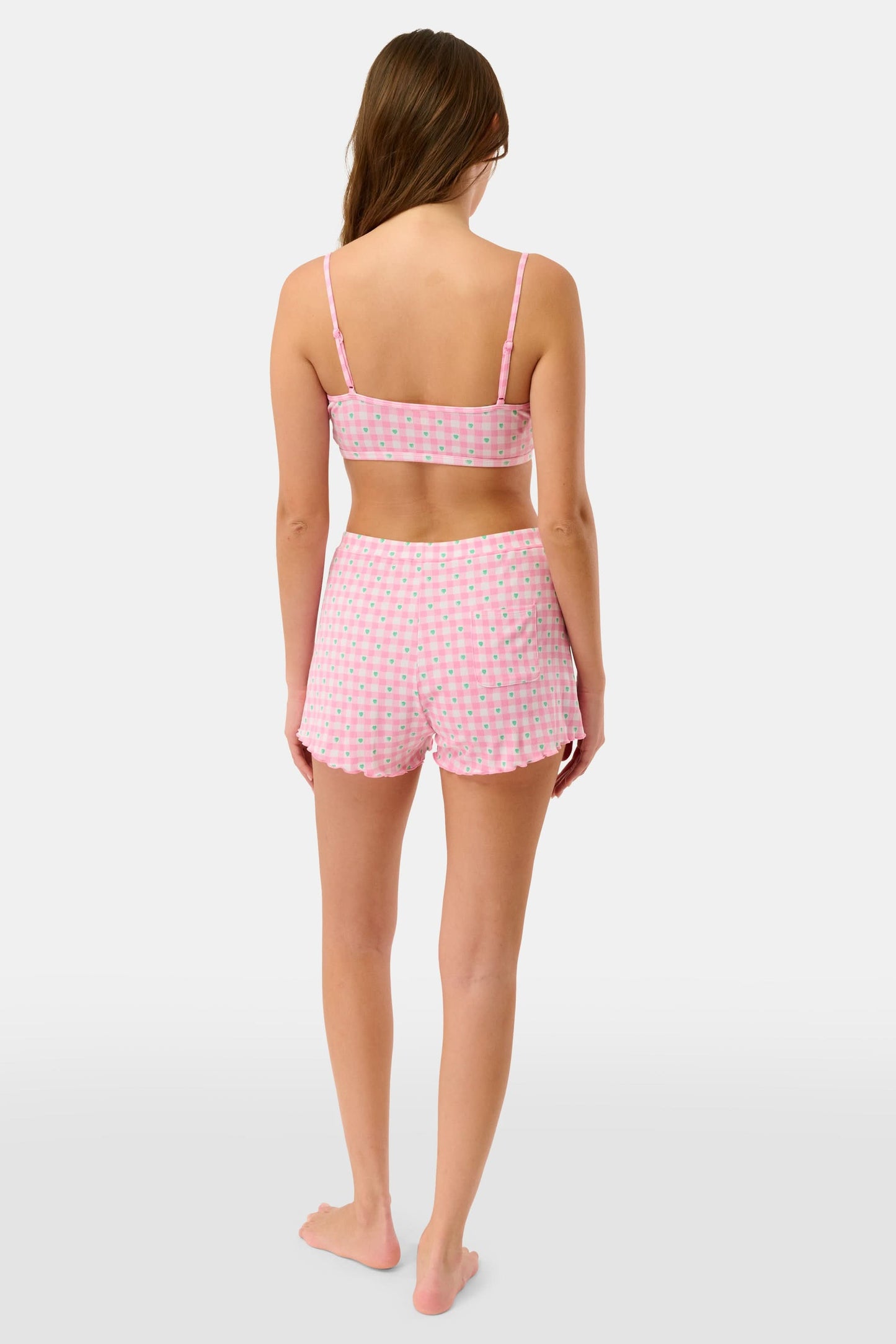 Roller Rabbit Pink Gingham Hearts Sullivan Shortie